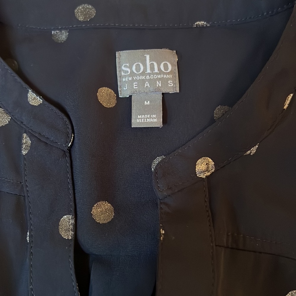 NY&Co Soho Jeans Navy Top - Picture 2 of 7